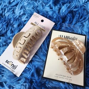 Scunci Tan Hair Claw Clip Set